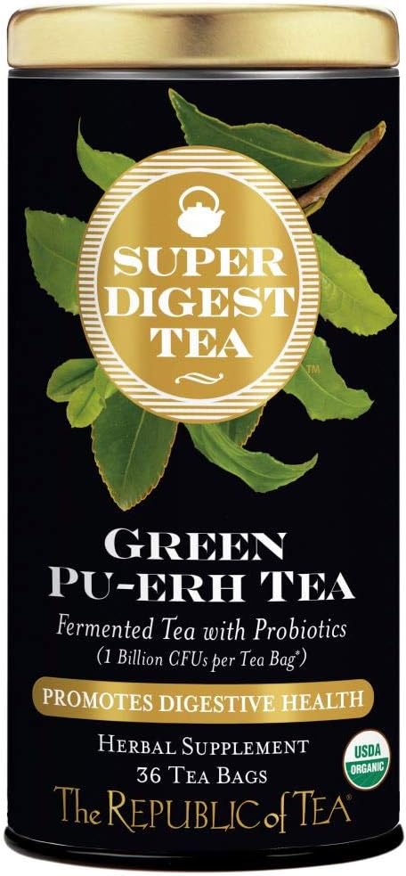 - Organic Green Pu-erh SuperDigest Tea® | Probiotic Fermented Tea Bags (36 count)