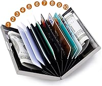 Vista 2 de EASTNIGHTS Protector de tarjeta de crédito RFID, cartera de metal para tarjetas de crédito, soporte para tarjetas de visita para hombres y mujeres