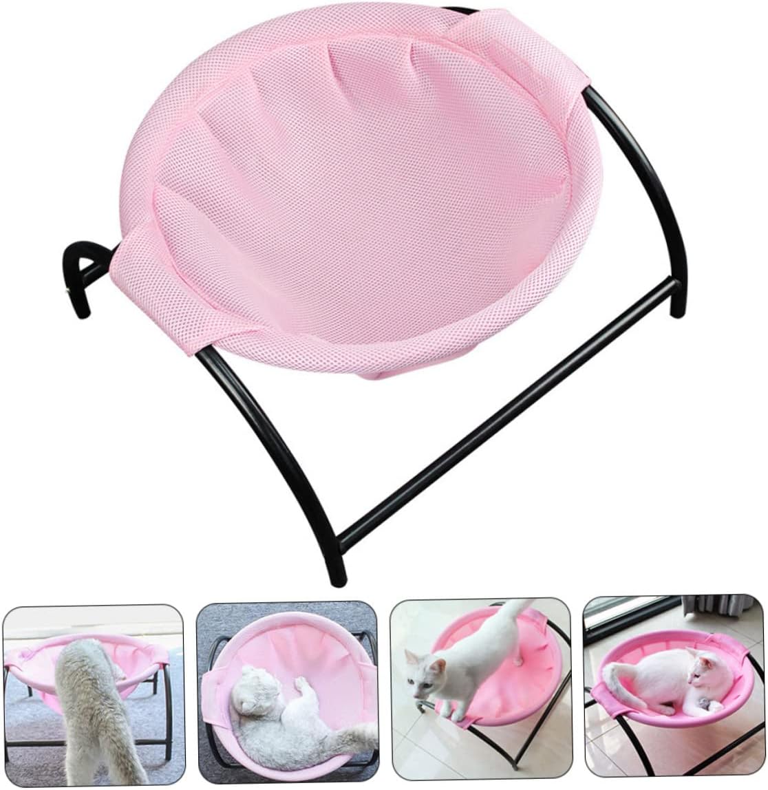 Raised Cat Hammock Bed Stylish Pet Sleeping Bed for Cats Dogs Frame Breathable Design for Use for Home Decor