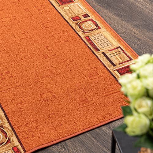Alfombras para pasillos largos que transforman tu entrada con estilo moderno terracotta 4