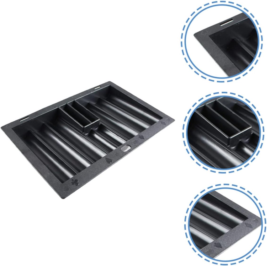 Toyvian Poker Dealer Chip Rack Poker Chip Tabletop Tray Plastic Poker Chip Tray for Storage