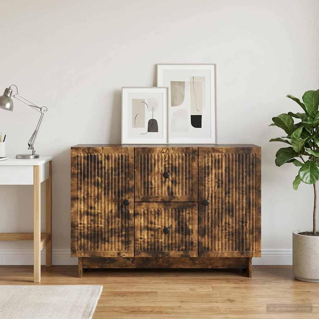 Kredens dąb wędzony 89 x 34,5 x 60 cm materiał drewnopochodny