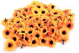100PCS Fabric Daisy Flower Head, Wedding Party DIY Decoration Craft, 11 Colors with for Wedding Party