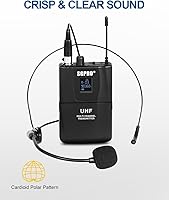 Vista 2 de SG-13B Juego de micrófonos usados por la cabeza: Conjunto de micrófonos inalámbricos multiusos para llevar la cabeza - Receptor compacto con función