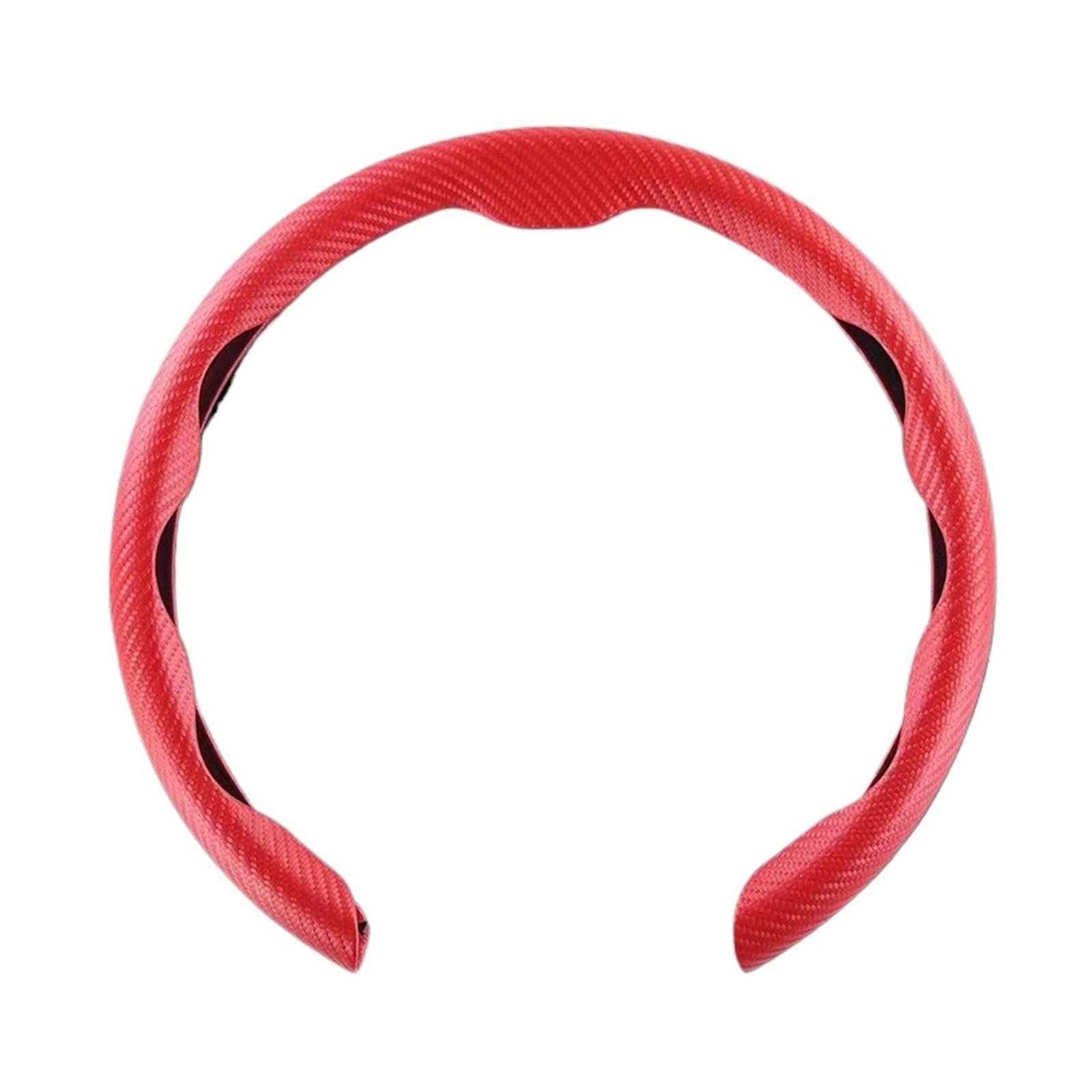 Cubre Volante Coche Funda Volante Coche 38 Cm Y 15 Pulgadas Grosor Piel Fina Antideslizante Transpirable Accesorios Decorativos Volante Funda Volante Coche(Carbon Fiber Red)