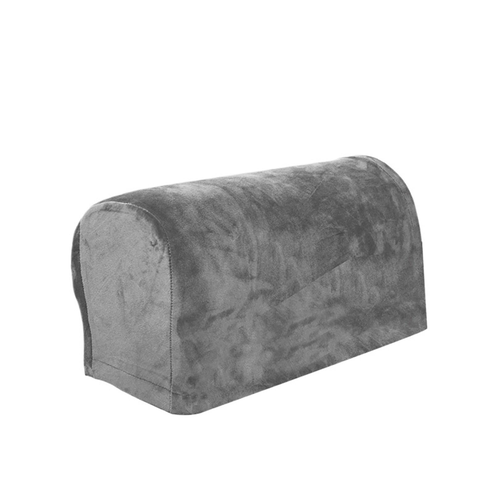 SFOIKVG Arm Covers 2pcs Elastic Armrest Cover Velvet Sofa Slipcover For Sofas for Sofa Chair(Gray)