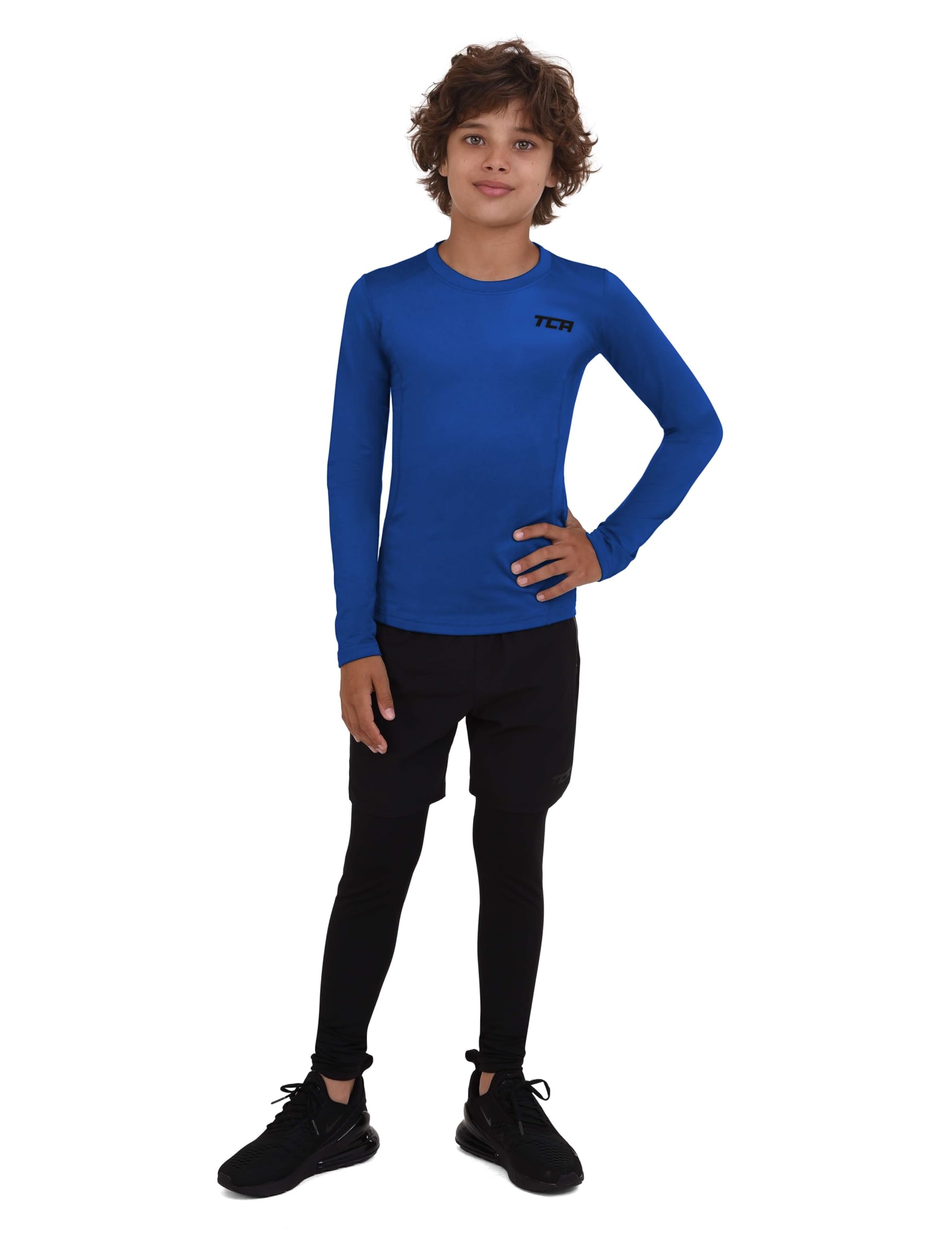 TCA Superthermal Base Layer a Compressione Maglia Manica Lunga Termica sotto Maglia da Bambino