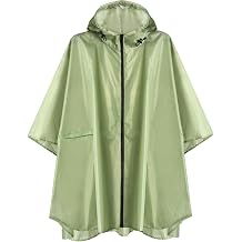 ANYOO Waterproof Rain Poncho Lightweight Reusable Hiking Hooded Coat Jacket for Outdoor Activities