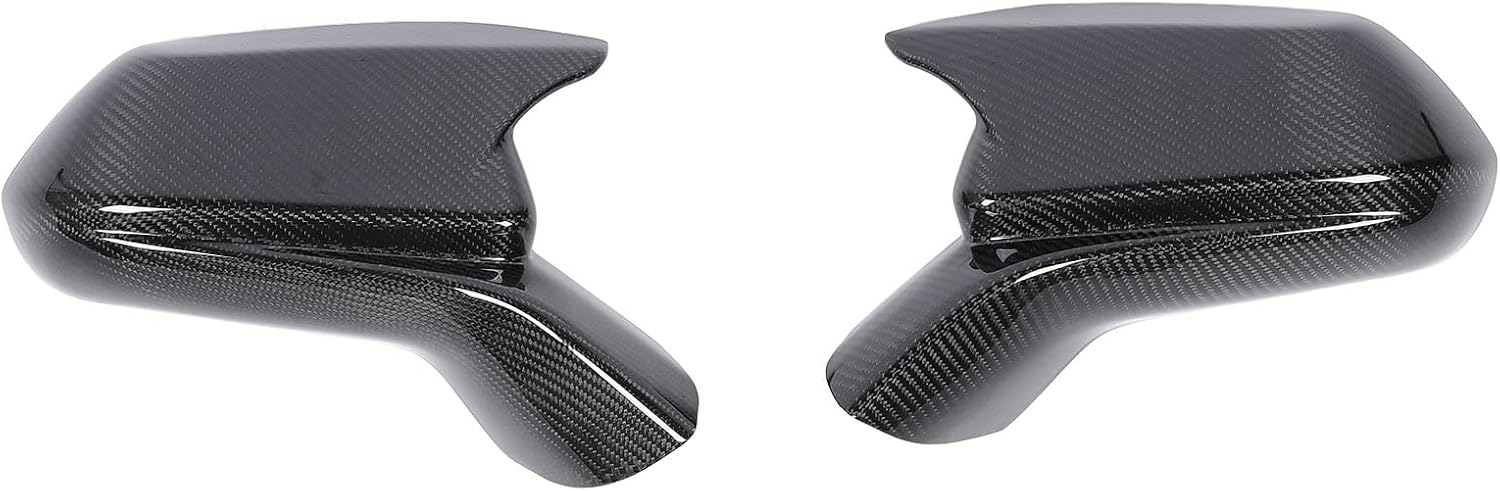 1 Pair Carbon Fiber Rearview Mirror Cap, Horn Deformation Proof Side Wing Mirror Cover for Vehicles