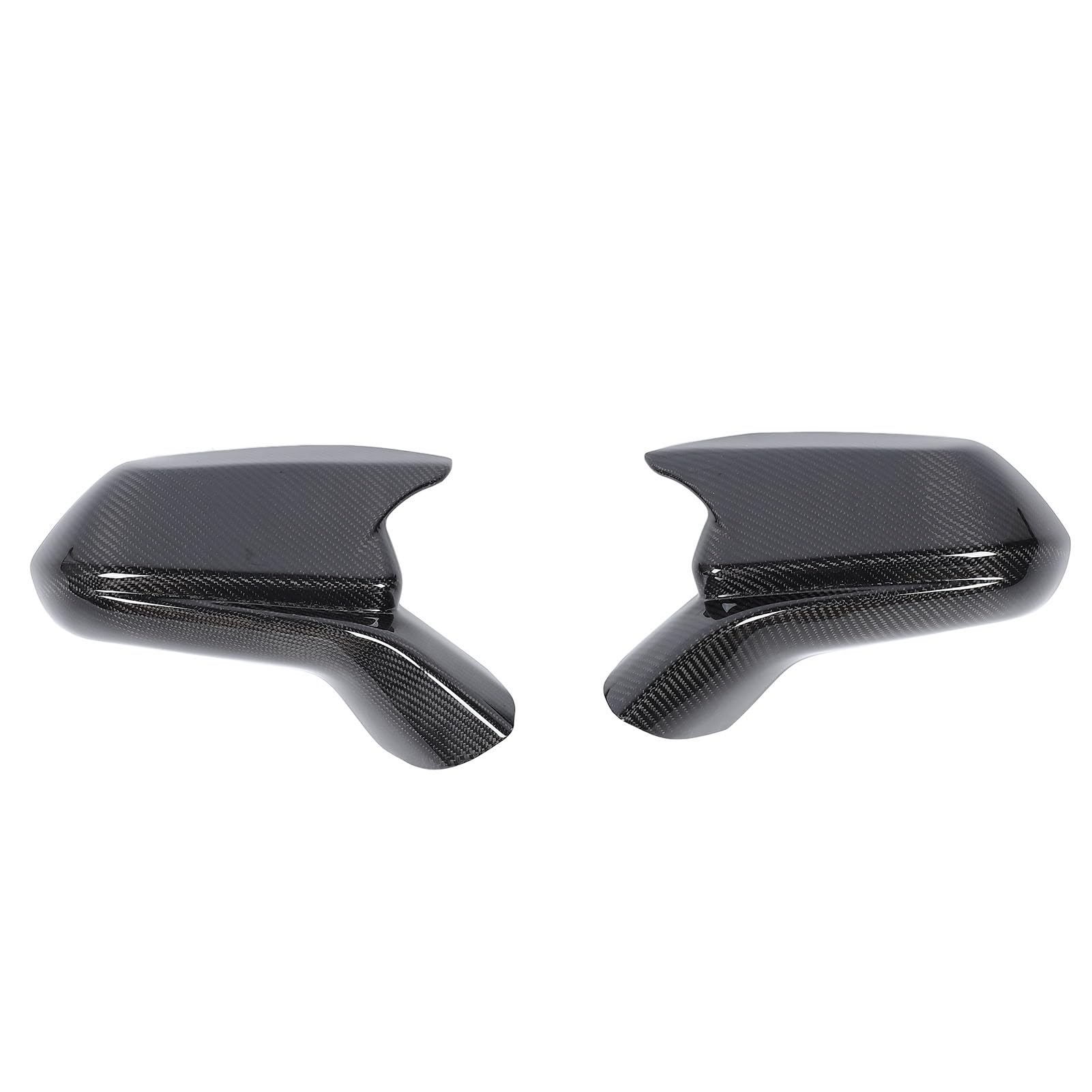 1 Pair Carbon Fiber Rearview Mirror Cap, Horn Deformation Proof Side Wing Mirror Cover for Vehicles
