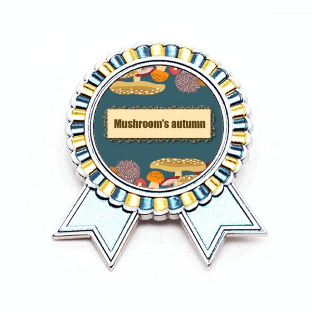 Broche champignon bleu accessoire idéal pour veste et sac à dos - 4