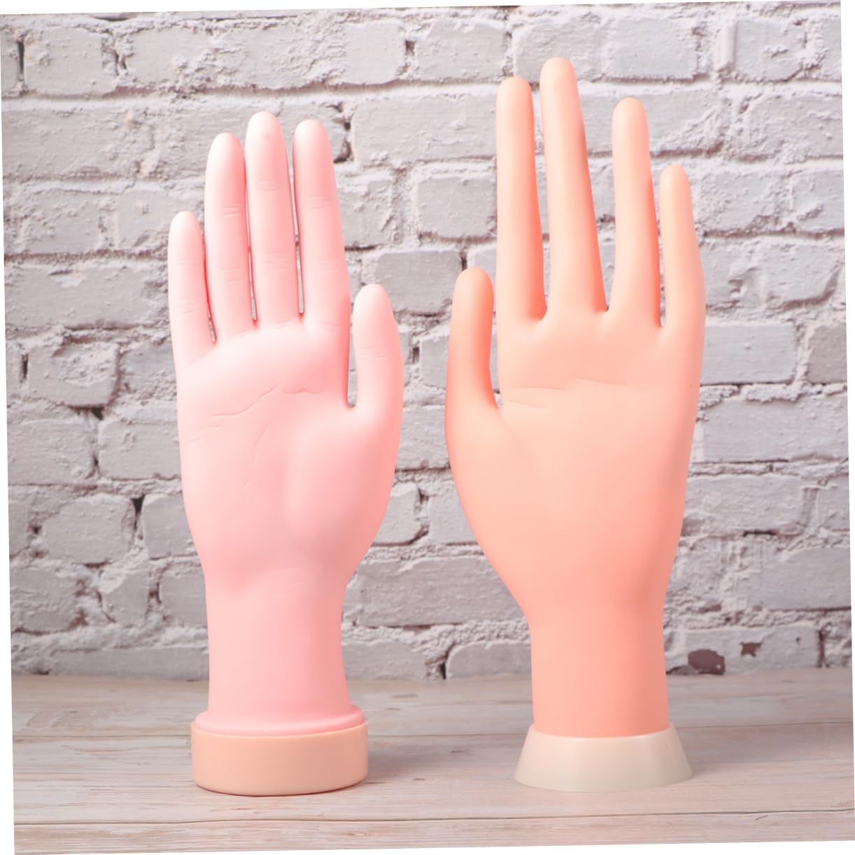 2pcs Practice Prosthetic Hand Nail Training Tool Simulated Nail Tips for Artistic Practice