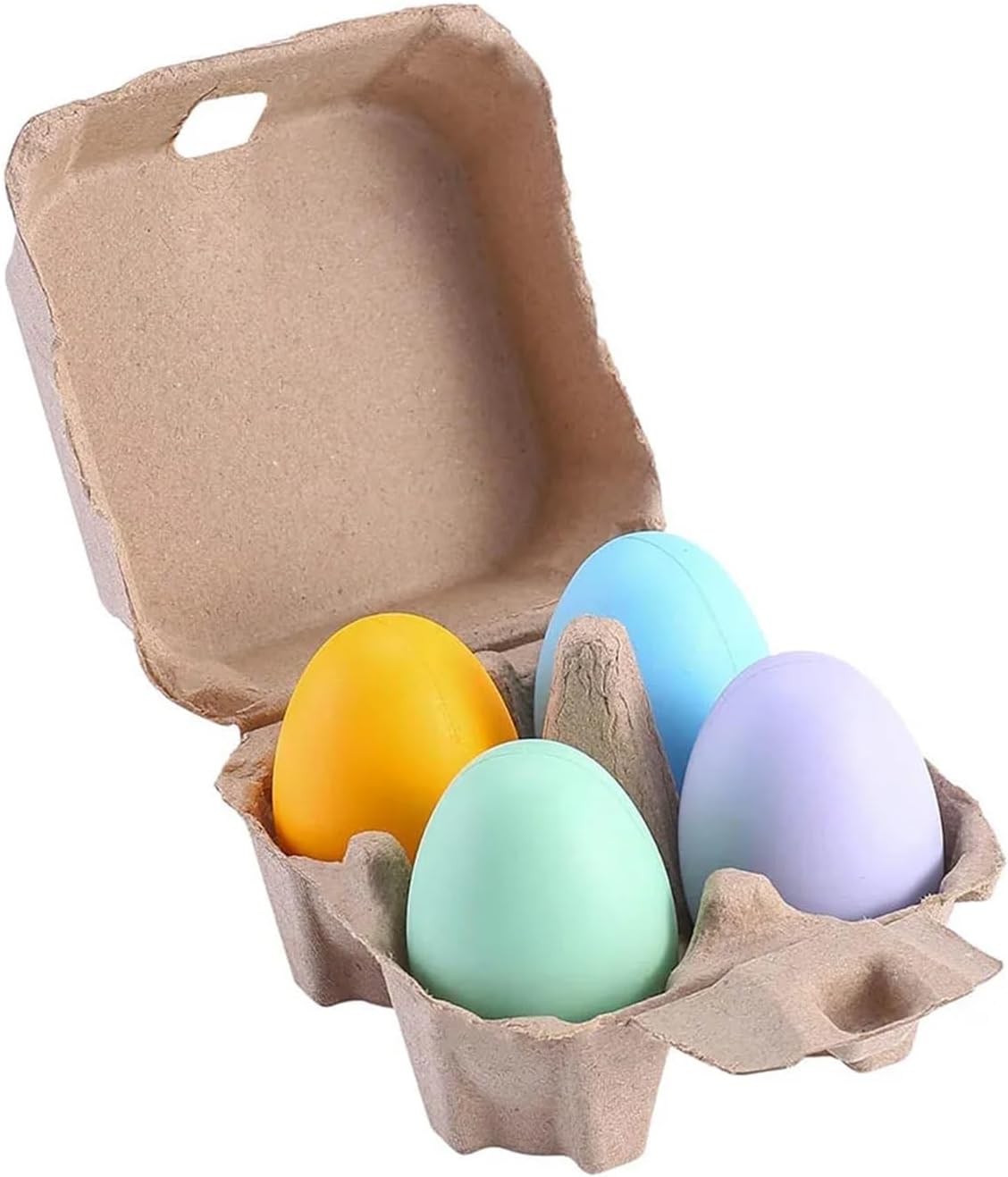 30pcs Egg Cartons 4 Count,Cheap Bulk Pulp 4 Cell Containers Vintage Easter,1/3 Dozen Sturdy Natural Kraft Paper Holder Box for Storage