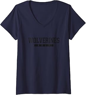 Womens Deer Valley Wolverines Golf HS V-Neck T-Shirt