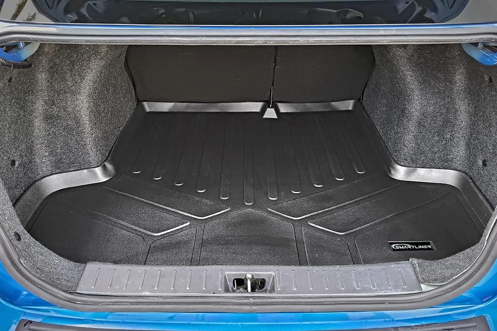 SMARTLINER Custom Fit All Weather 2 Row Floor Mats & Cargo Liner Set Compatible with 2020-2025 Nissan Versa