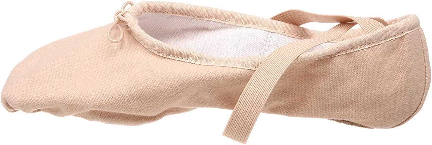 Bloch Women's Pump Split Sole Canvas Ballet Shoe/Slipper, Pink, 6 Wide