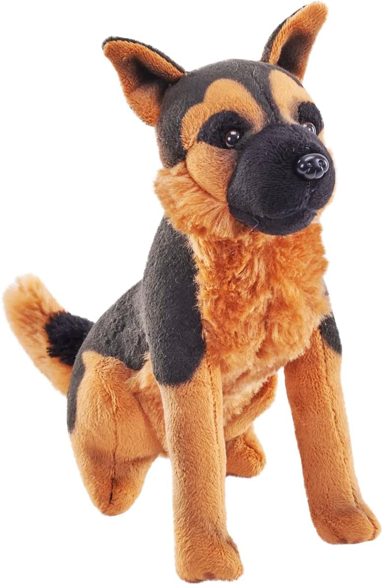 WILD REPUBLIC Rescue Dogs 6" 15cm Plush Toys With Sound - (German Shepard)