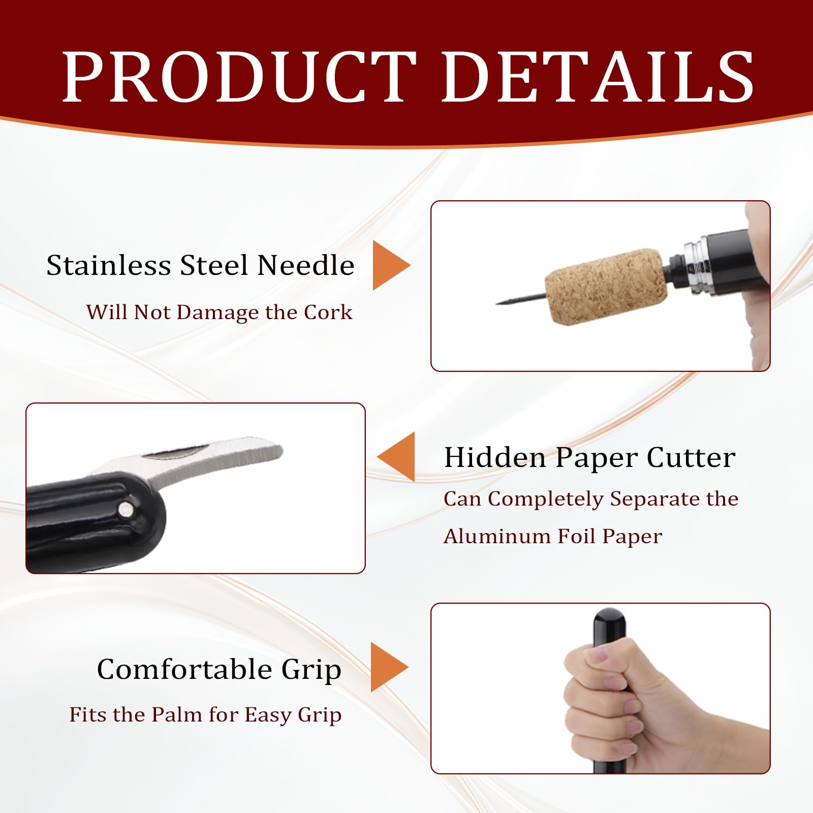 Cavatappi Vino Apribottiglie, stappa bottiglie cavatappi professionale Portatile Apribottiglie per vino apri bottiglia Cavatappi Vino a Pompa di Pressione Regalo per Gli Amanti Del Vino