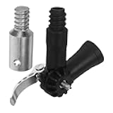 GRIRIW 1 Set Plastic Mop Adapter with Aluminum Alloy Threaded Tip Extendable Pole Accessory for Easy Cleaning and Replacement Compatible with Brooms and Paint Brushes