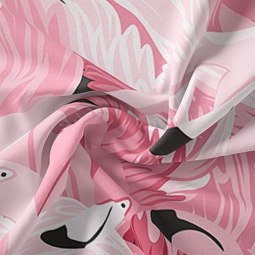 Miniatura 3 de AILONEN Juego de funda de edredón de flamenco, tamaño matrimonial, juego de ropa de cama con patrón de flamenco tropical para niños y niñas, 1 funda