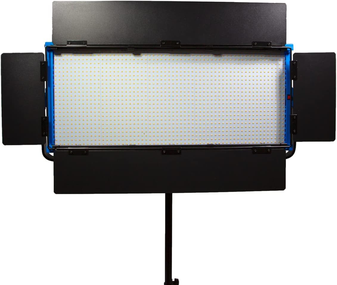 Dracast Kala Plus Series 3000 Bicolor LED Video Light | Adjustable 3200K - 5600K | App Control | Dimmable 0-100% | CRI & TLCI 96+ | V-Mount Battery Plate | Barn Doors and Diffusion Panel Included