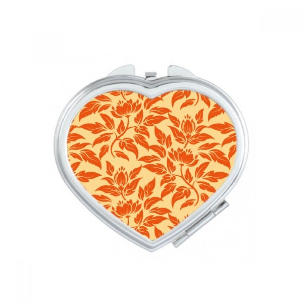 Miroir de maquillage compact motif floral classique de cœur portable multicolore