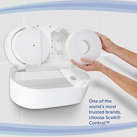 Scott Control Centrefeed Toilet Tissue 8591-2 Ply Toilet Paper - 12 Toilet Rolls x 833 Toilet Paper Sheets (9,996 Total)