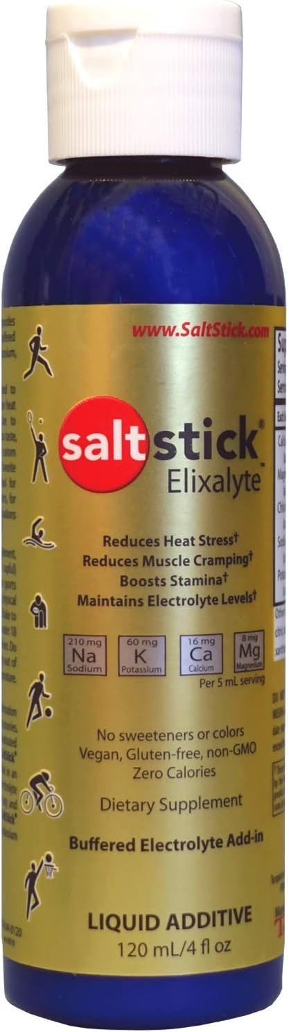 SaltStick Elixalyte, Buffered Electrolyte Salt Add-In for Athletes, Electrolyte Supplement for Working Out & Exercise, Electrolyte Liquid Concentrate for Sodium & Potassium Replenishment, 4 oz. Bottle