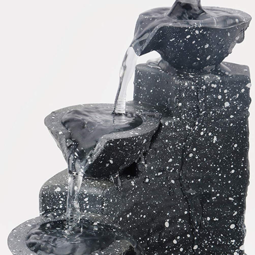 EXCEART 1pezzi Fontana Artificiale Batteria Piccolo Ornamento Da Casa in Cascata Senza Batteria