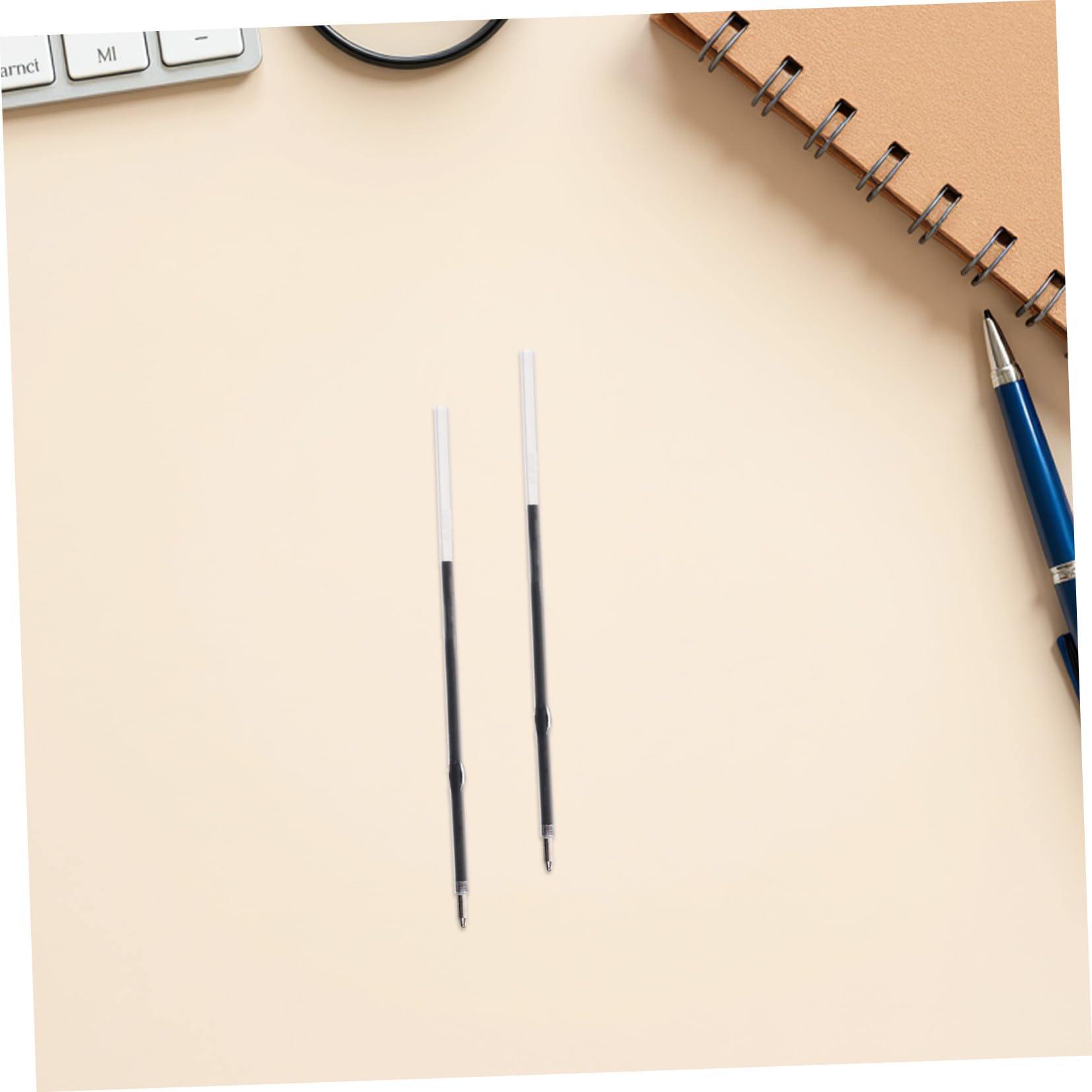 POPETPOP 500 Pièces Recharges de Stylo Bille Rétractables Noir Encre Séchage Rapide Compatibles la Plupart des Stylos à Lot pour Usage Bureau et École