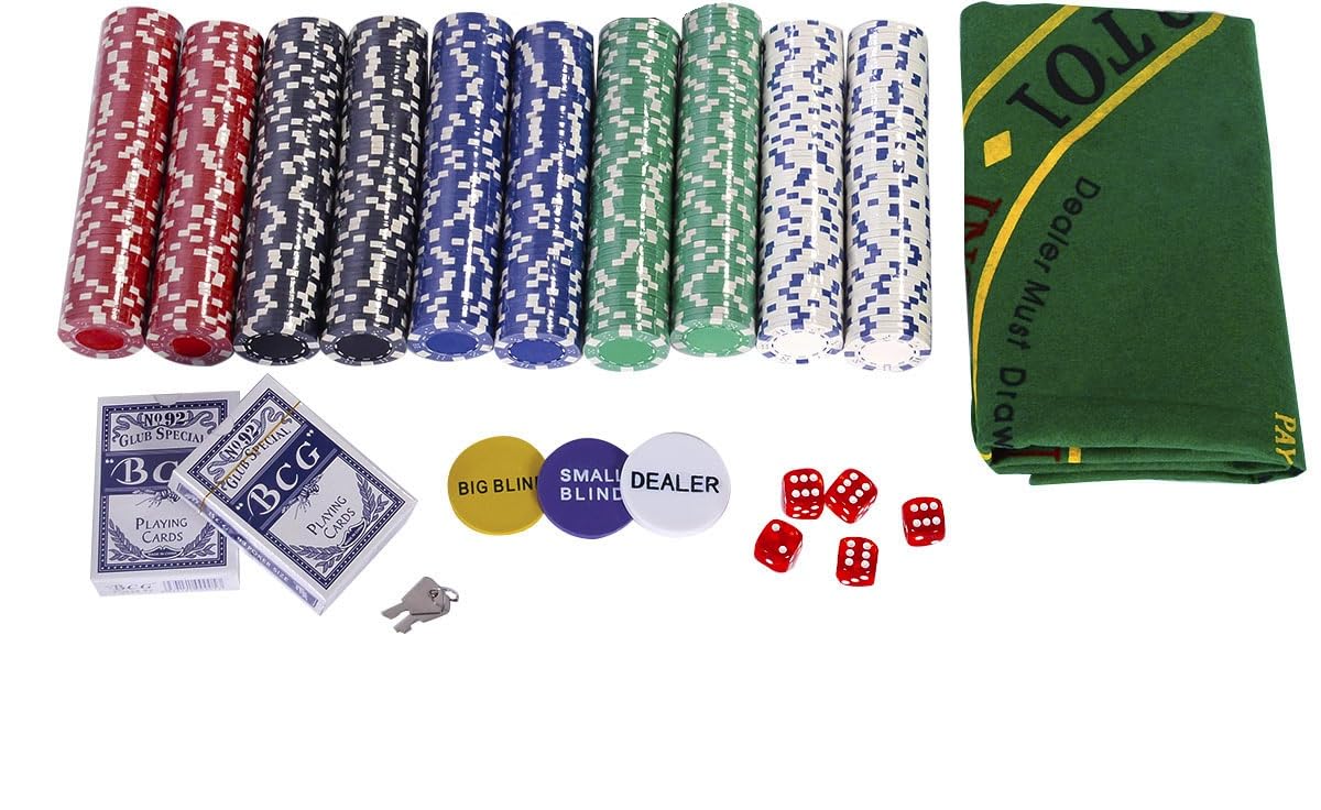 Amazon | カジノチップ 500枚 数字無し チップセット トランプ