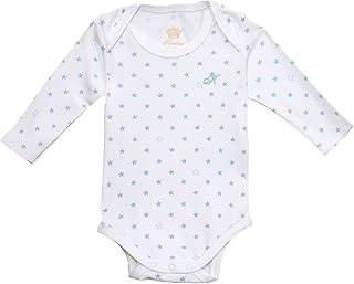Komkom long sleeve baby bodysuits - stars/size 12-18 months