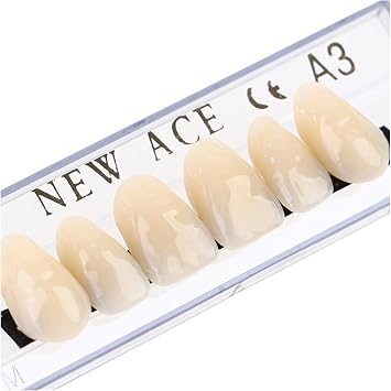 168 Pieces False Teeth Dental Complete Acrylic Resin Denture Teeth, Whole Teeth Synthetic Polymer Denture Tooth 23 Shade A3 Upper + Lower Dental Materials