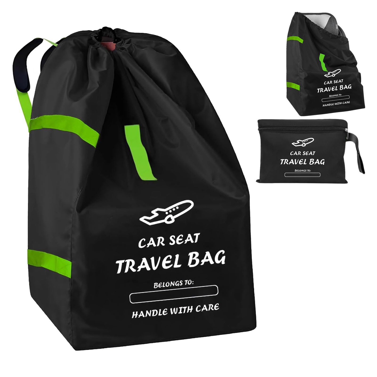 Hogulin Car Seat Travel Bag for Airplane, 1 Pcs Car Seat Bag with Backpack Straps, Baby Cars Seats Covers for Airport Travel & Flights