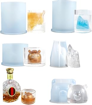 5 Styles Head Bear Head Mold Handwork Ice Cream Silicone Cup Maker Cup