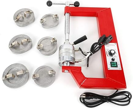 Tire Repair Machine, SH-120 110V Light Vulcanizing Machine Timing Constant Temperature Point Tire Repair Machine Vulcanizer Garage Equipment Red