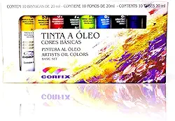 Tinta a Óleo, Corfix, 10 Cores, Bisnaga, 20 ml