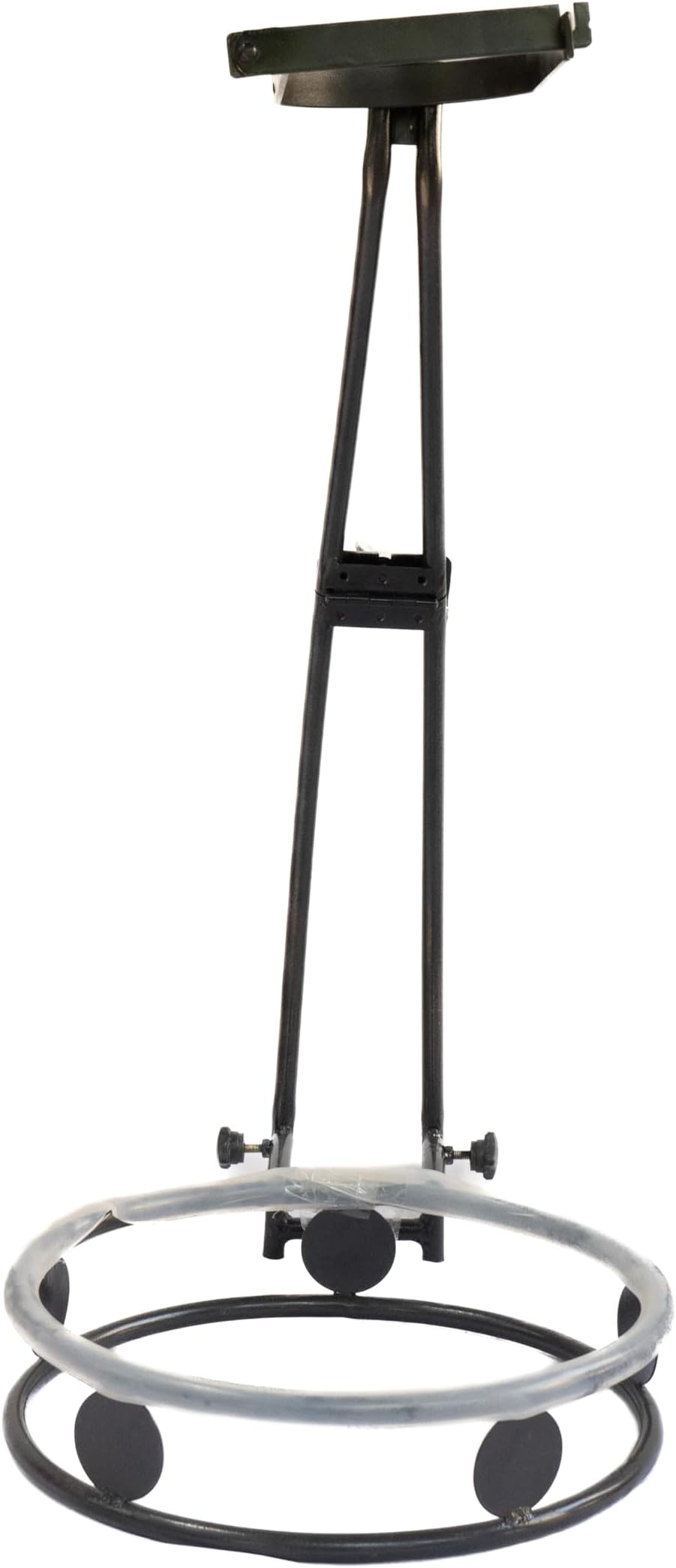 Stand for Veena, Thambura, Sitar | Portable Instrument Stand | Metal Foldable With Adjustable Height, Sturdy Construction | Color-Black