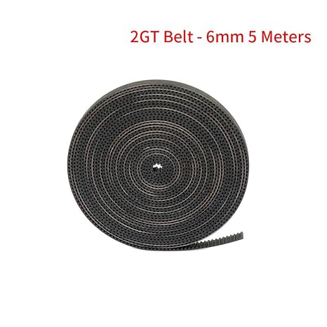FYSETC 3D Printer Belt 5 Meters/ 16.4 Ft Length 2GT 6mm Timing Belt 2mm Pitch 6mm Width Rubber Fiberglass Reinforced for Ender V2 3 Pro Ender 5 CR-10 10S Ane A8 CNC SV01 Other 3D Printers