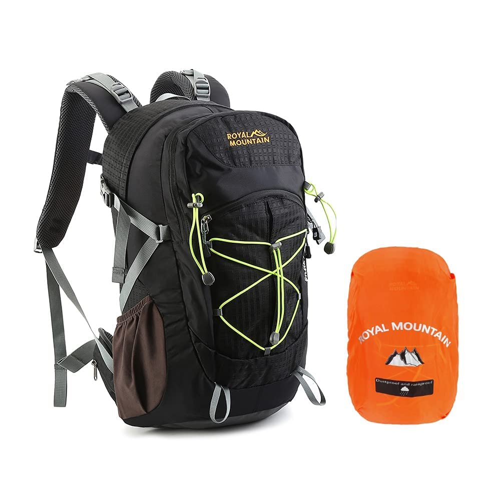 LOCAL LION Hiking Backpack 30L Hiking Daypacks Bike Backpack, Travel Daypack for Trekking Mountaineering Camping Men Women (Black-30L)