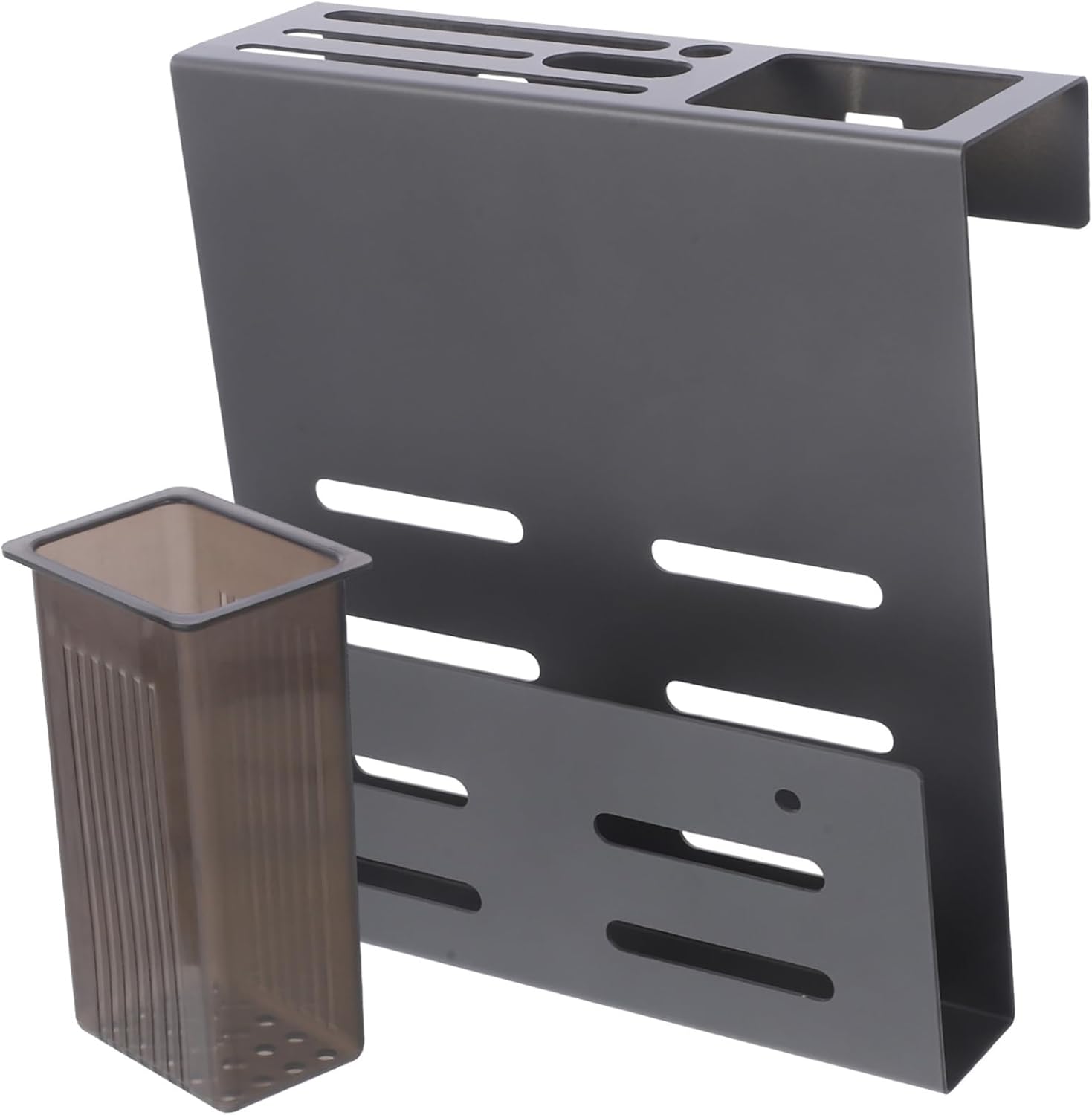 Wall Mounted Kitchen Utensil Rack Multi Functional Spoon Holder Cutting Board Holder Resistant Design for Space Saving Storage for Forks Knives