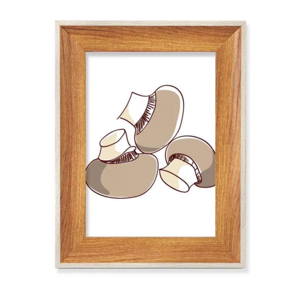 Cadre photo en bois champignons art de table minimaliste et finitions artisanales