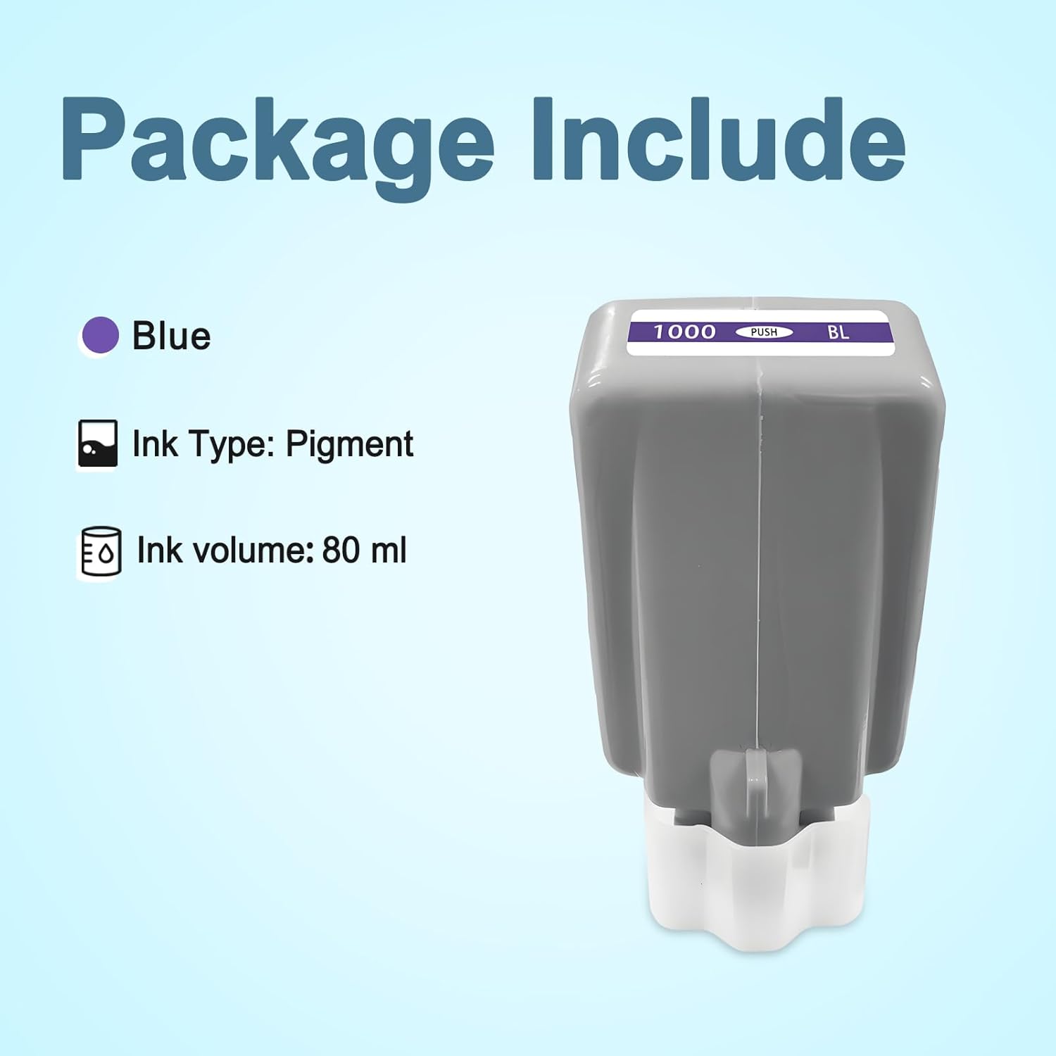 PFI-1000 Ink Cartridge PFI-1000 BL Compatible with Canon imagePROGRAF PRO 1000 Printer PFI1000 Ink Tank (1-Pack, Blue)