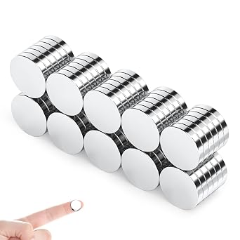 50 Pcs 12x2mm Neodymium Disc Magnets, Strong Rare Earth Small Round Magnets for Refrigerator, Office Organization, DIY Arts Crafts, Kids Science Experiments
