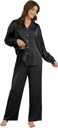 Womens Sexy Satin Nightgown Chemise Sleepwear Night Dress Comfortable Soft Nightwear for Women S-XL