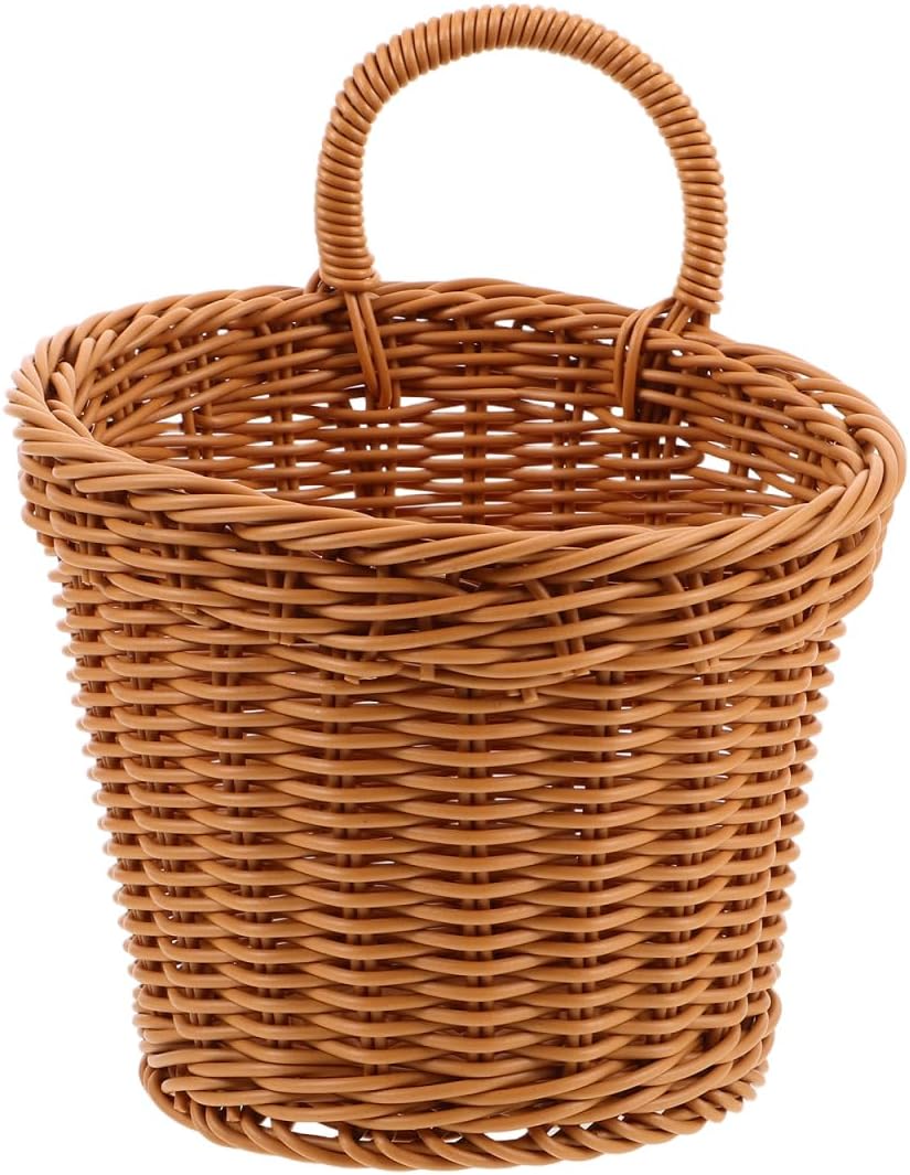 Kitchen Storage Basket 8.85X6.29X5.70In Woven Hanging Organizer for Onion Garlic and Ginger Storage with Utensil Holder Space-Saving Kitchen Pantry Basket