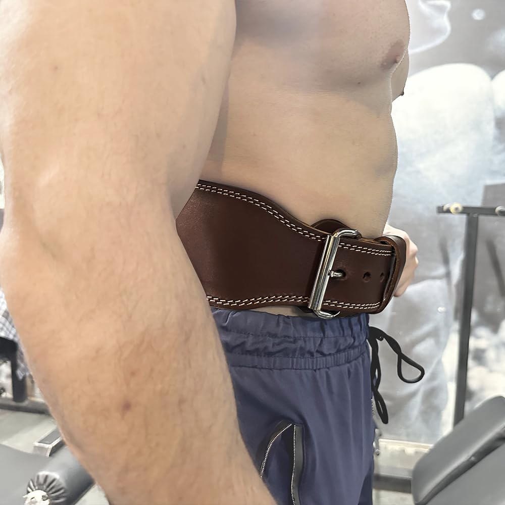 Spartan Cintura per sollevamento pesi (5 mm di spessore) – Cintura di sollevamento in pelle per uomini e donne – Cintura funzionale per allenamento – Cintura da palestra per
