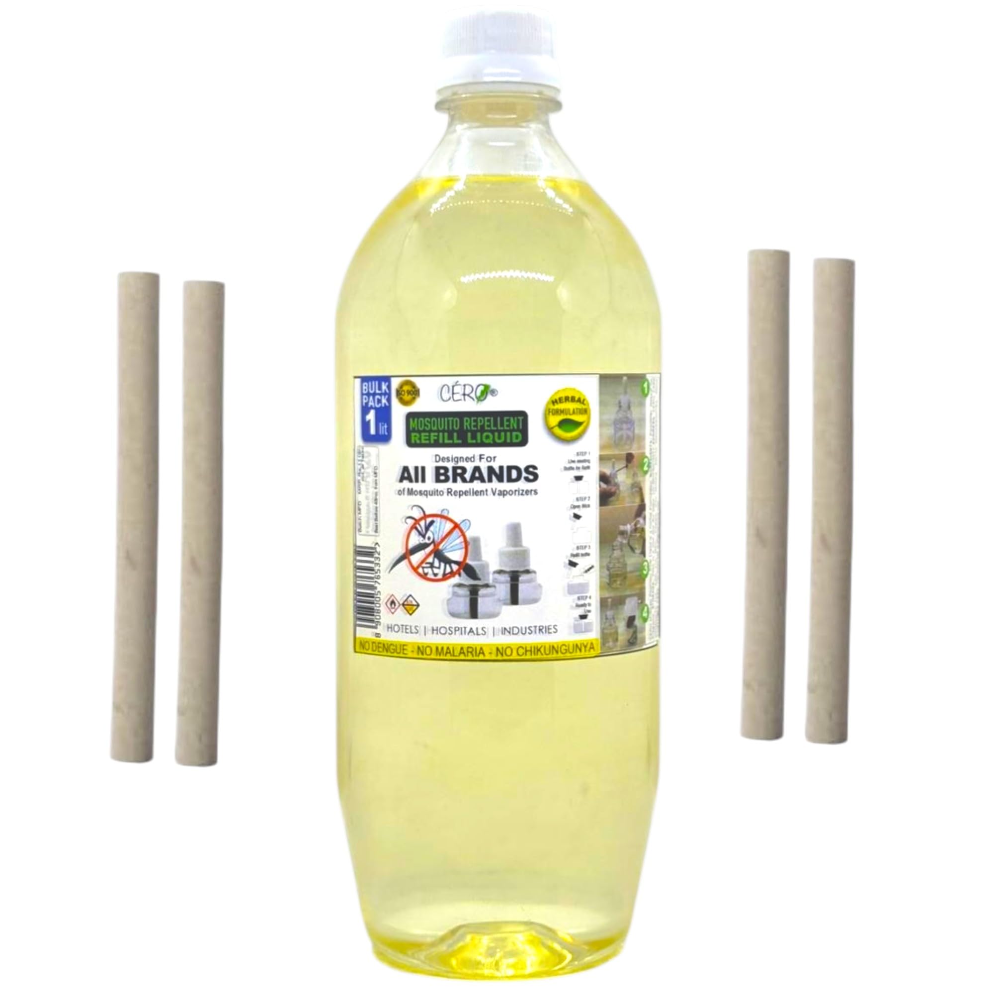 Cero ® Herbal Mosquito Repellent Natural Oil Infused Refill Liquid for All Brands Of Vaporiser Machines, for Hotels Hospitals And Industries, Natural Mosquito Repellent Refill- 1 Litre-picture-10