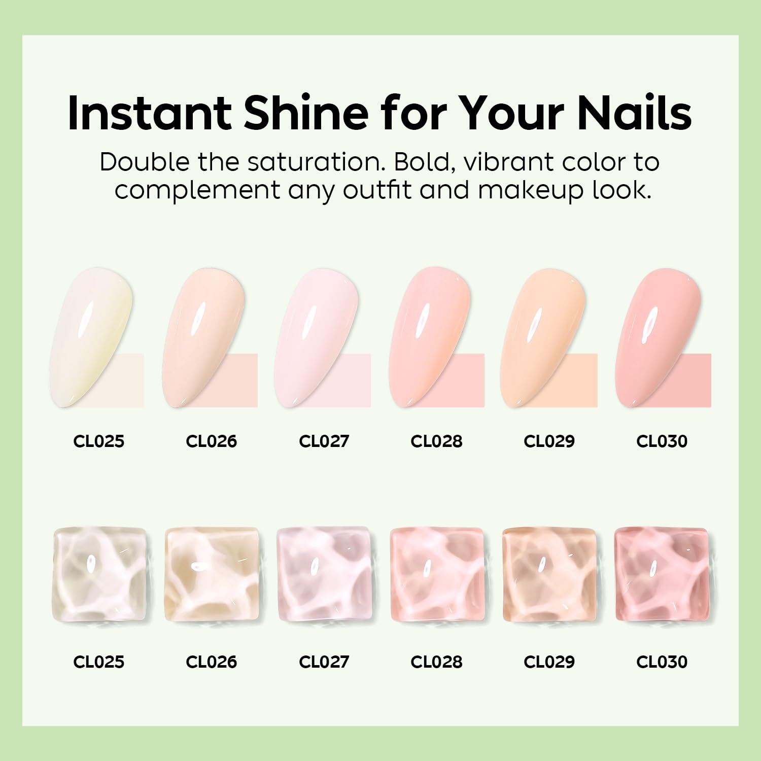 Luxbon 6 pcs Gel Nail Polish Spring Color UV LED Soak Off Set 005 image 4