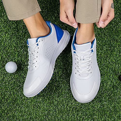 Stylish Men's Waterproof Microfiber Golf Shoes Spikeless Breathable Comfortable Golfing Sport Footwear Non Slip Outdoor Sneakers (Grey, Adult, Men, Numeric_5_Point_5, Numeric, Us_Footwear_Size_System, Medium) #TOP2